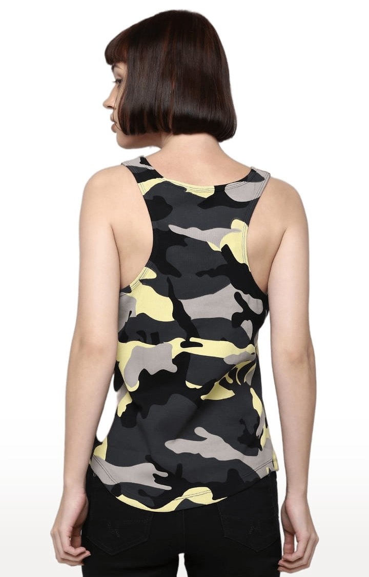 Women's Multicolour Camouflage Tank Top