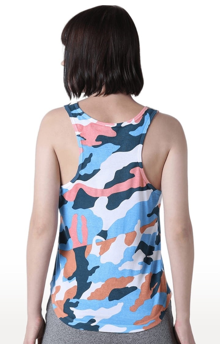 Women's Multicolour Camouflage Tank Top