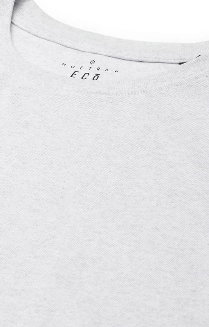 Men's White Solid Regular T-Shirt