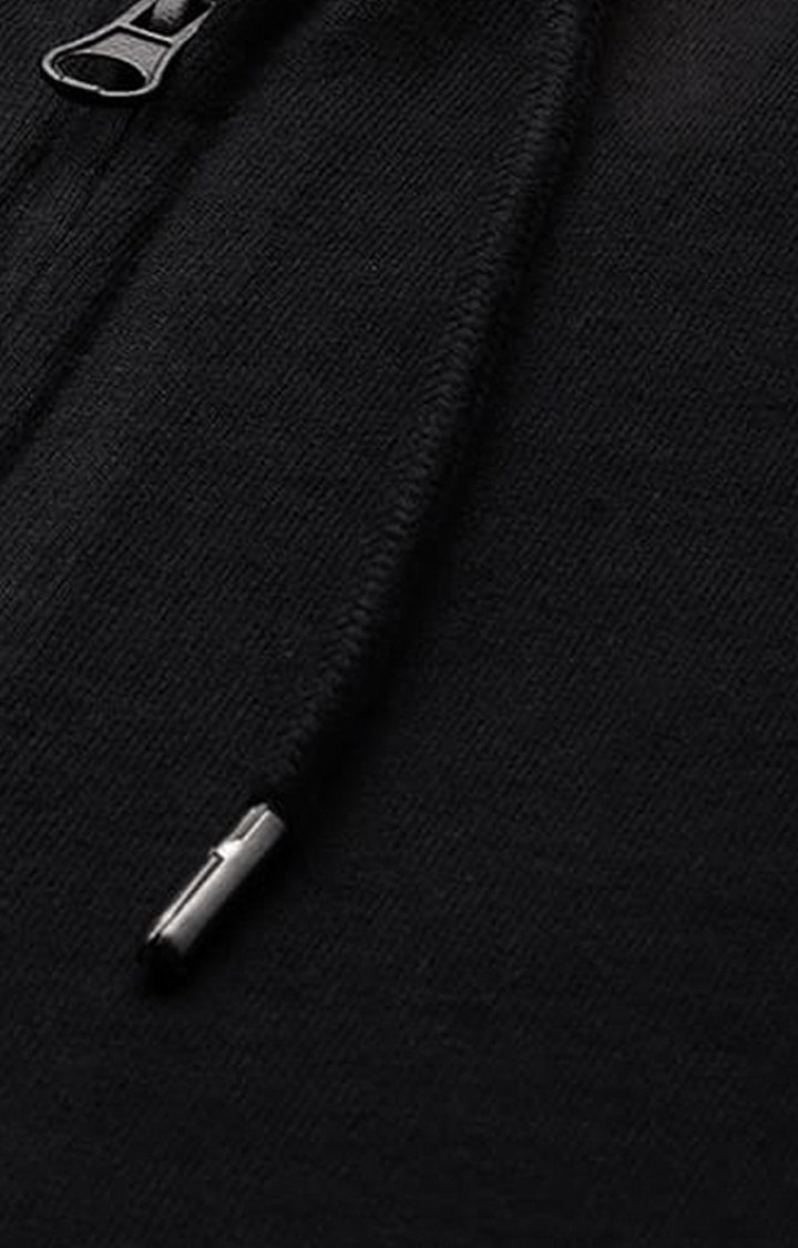 Men's Black Solid Hoodies
