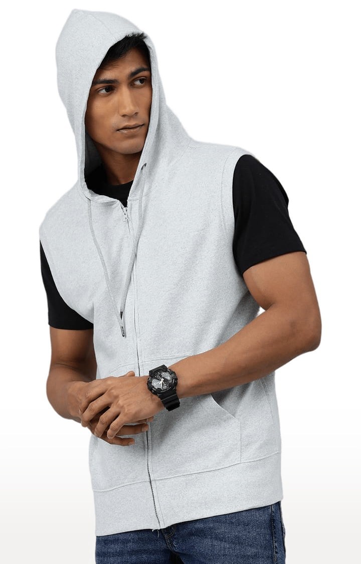 Men's Grey Melange Hoodies