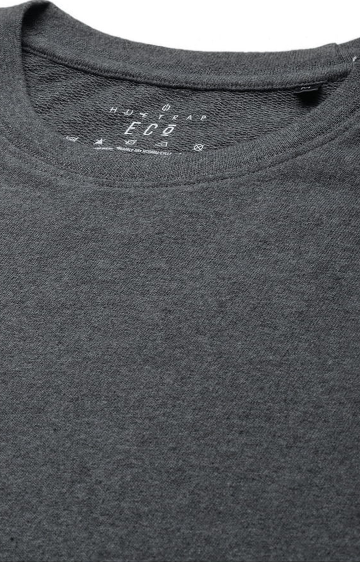 Men's Grey Solid Sweatshirts
