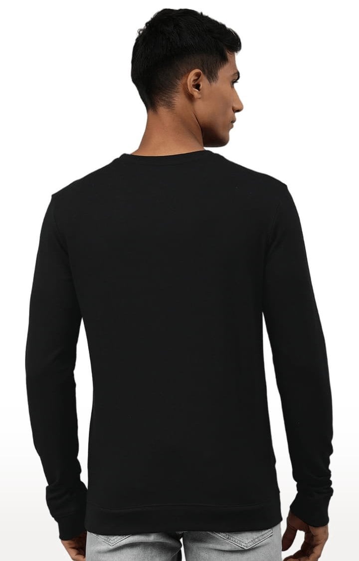 Men's Black Solid Sweatshirts