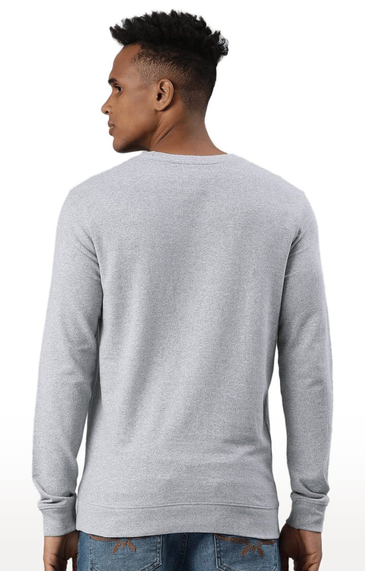 Men's Grey Solid Sweatshirts