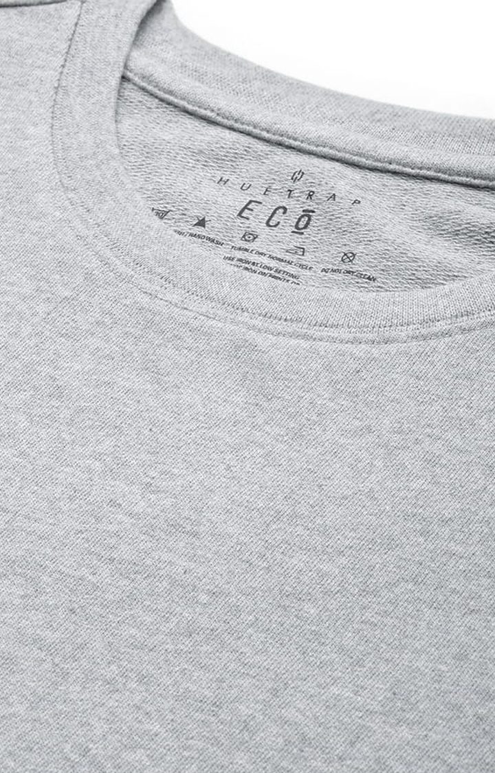 Men's Grey Solid Sweatshirts