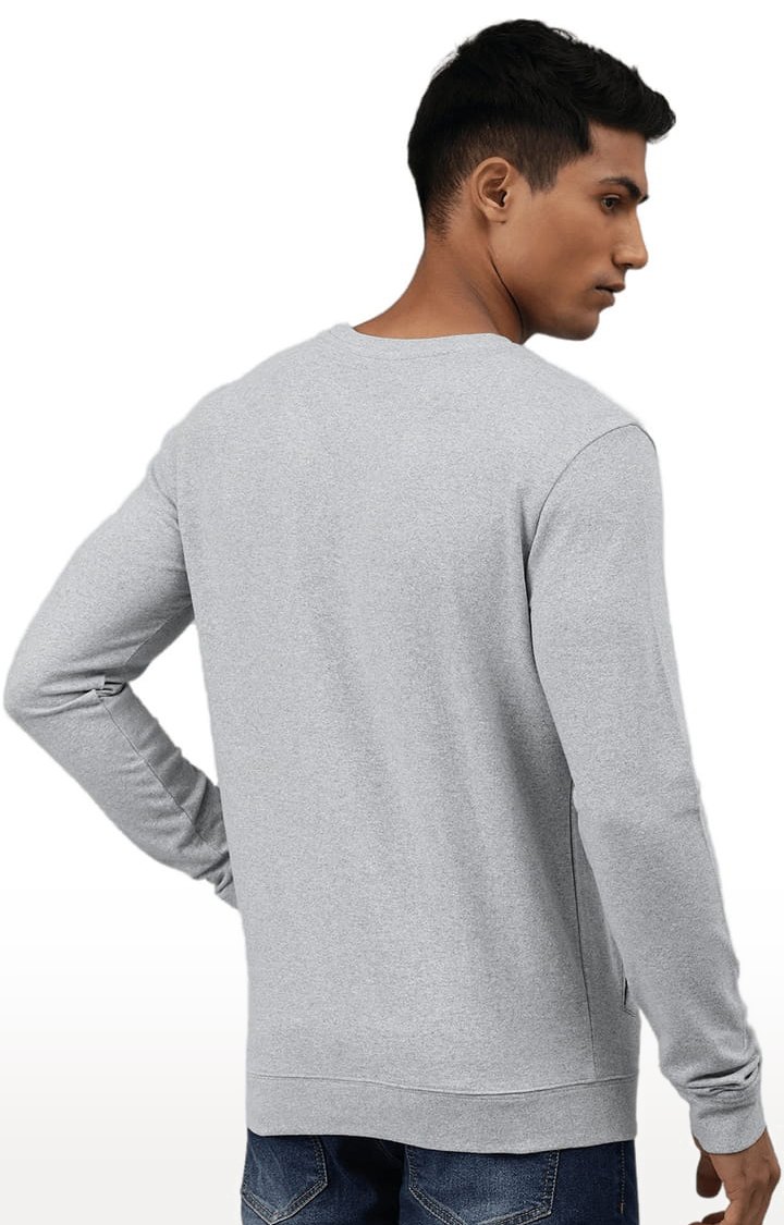 Men's Grey Solid Sweatshirts
