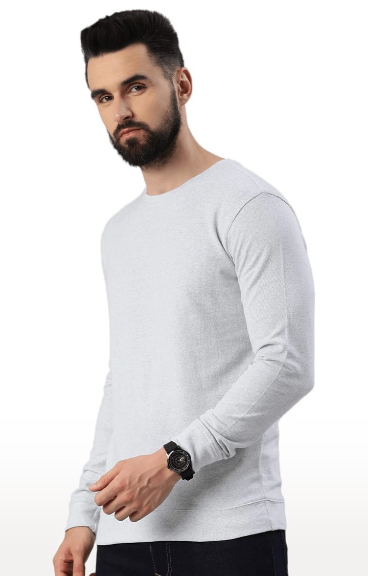 Men's Grey Solid Sweatshirts
