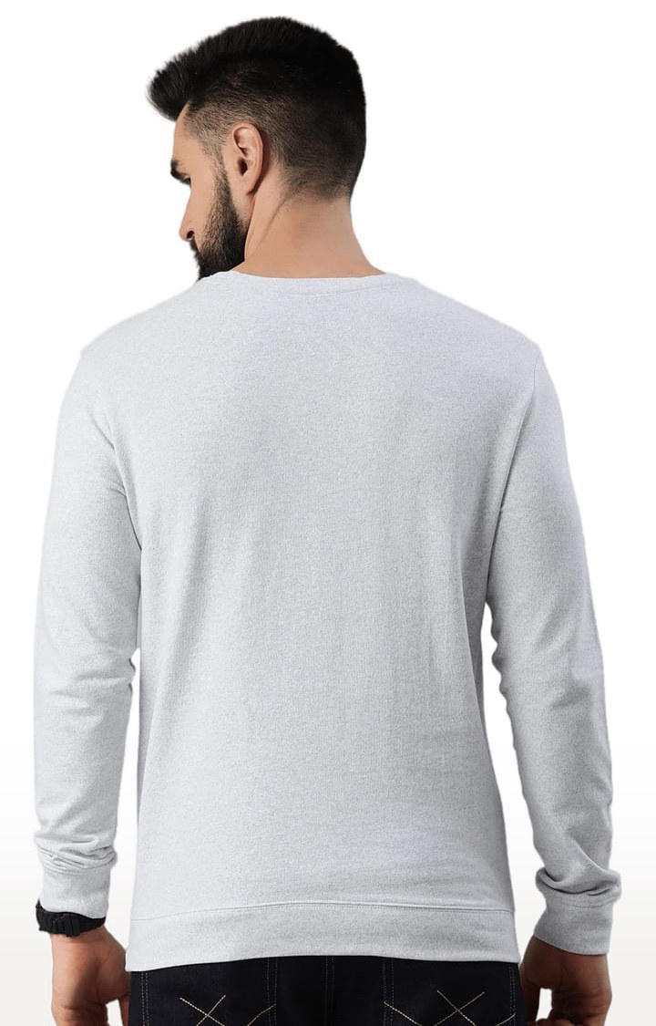 Men's Grey Solid Sweatshirts
