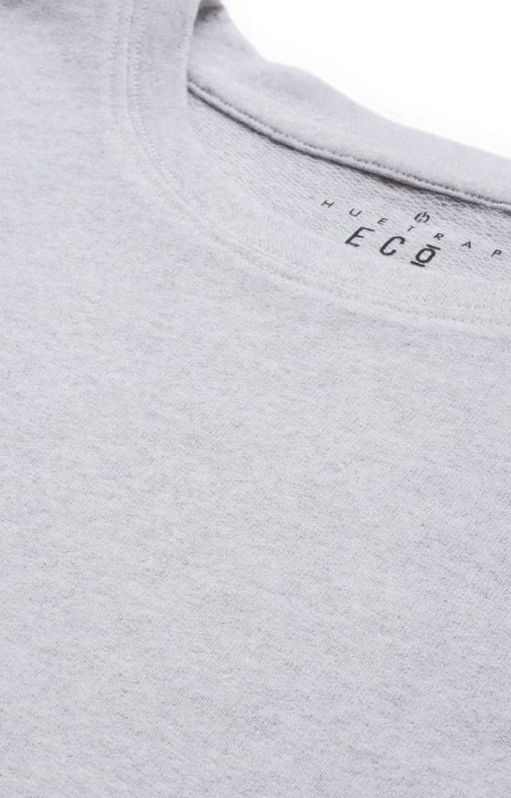 Men's Grey Solid Sweatshirts