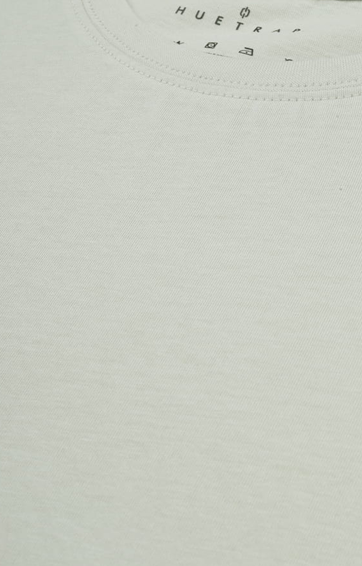 Men's Grey Solid Regular T-Shirt
