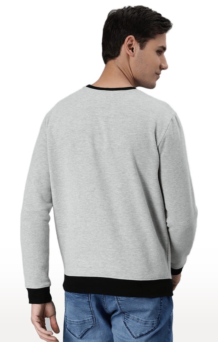 Men's Grey Solid Sweatshirts