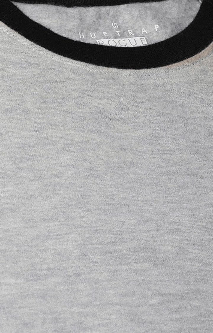 Men's Grey Solid Sweatshirts