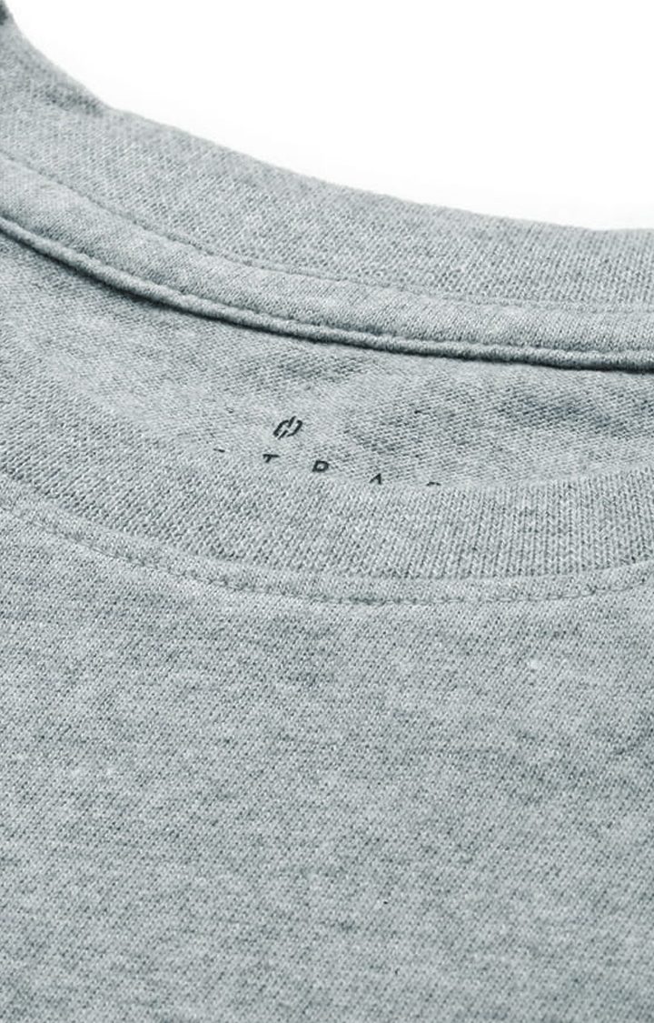 Women's Grey Solid Oversized T-Shirt