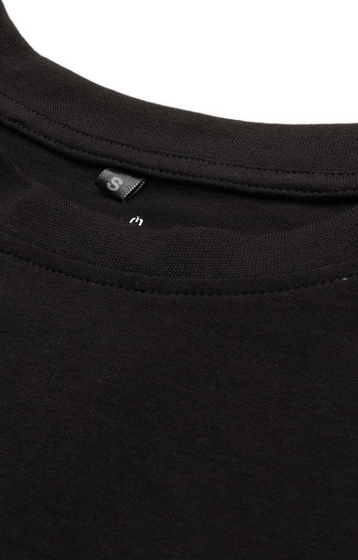 Women's Black Solid Crop Top