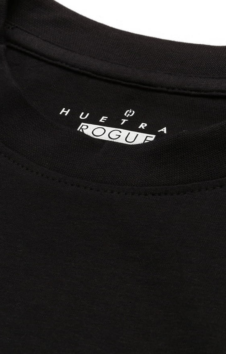 Women's Black Solid Oversized T-Shirt