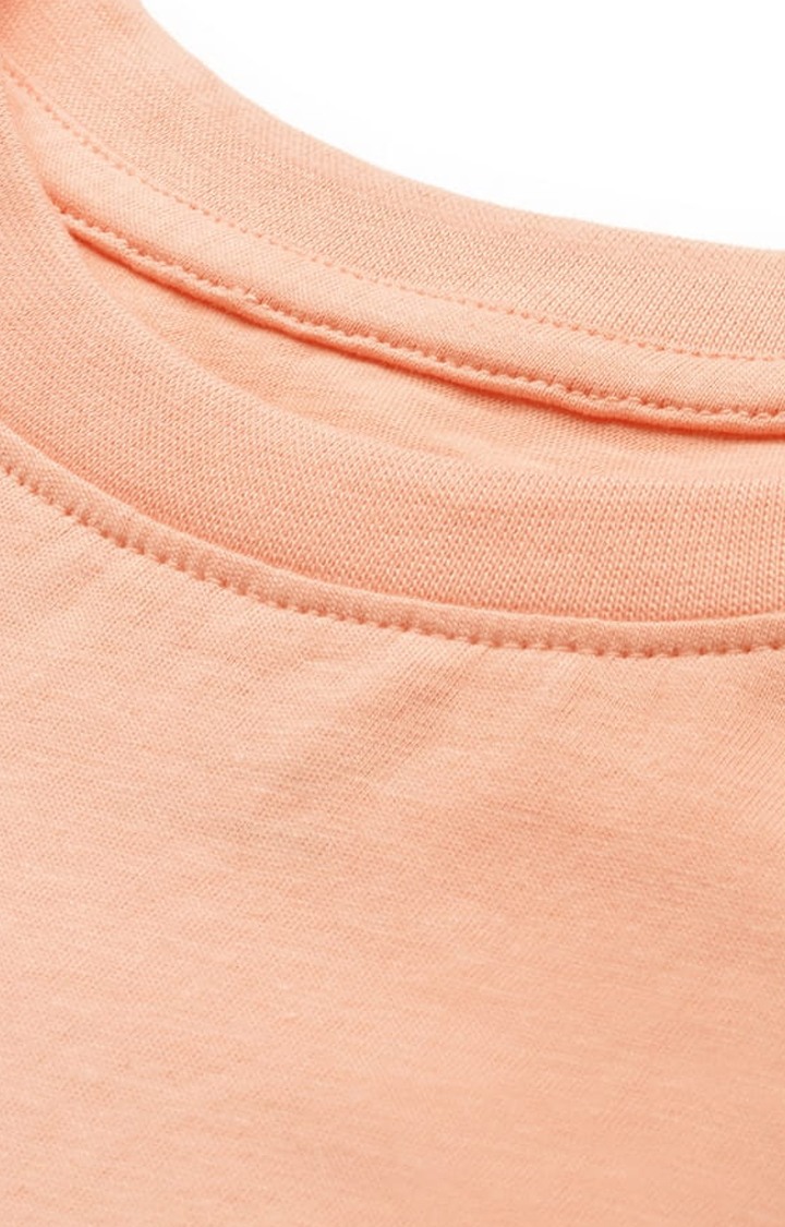 Women's Orange Solid Crop Top