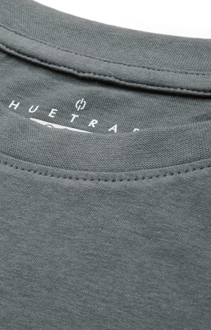 Women's Grey Solid Oversized T-Shirt