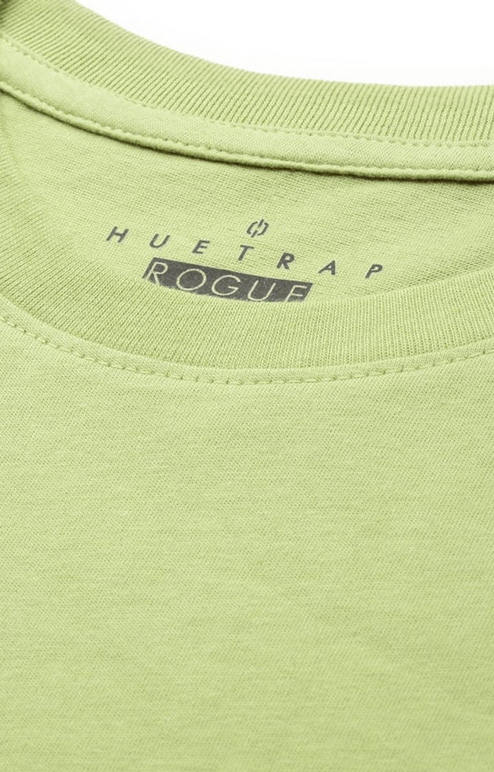 Women's Green Solid Oversized T-Shirt