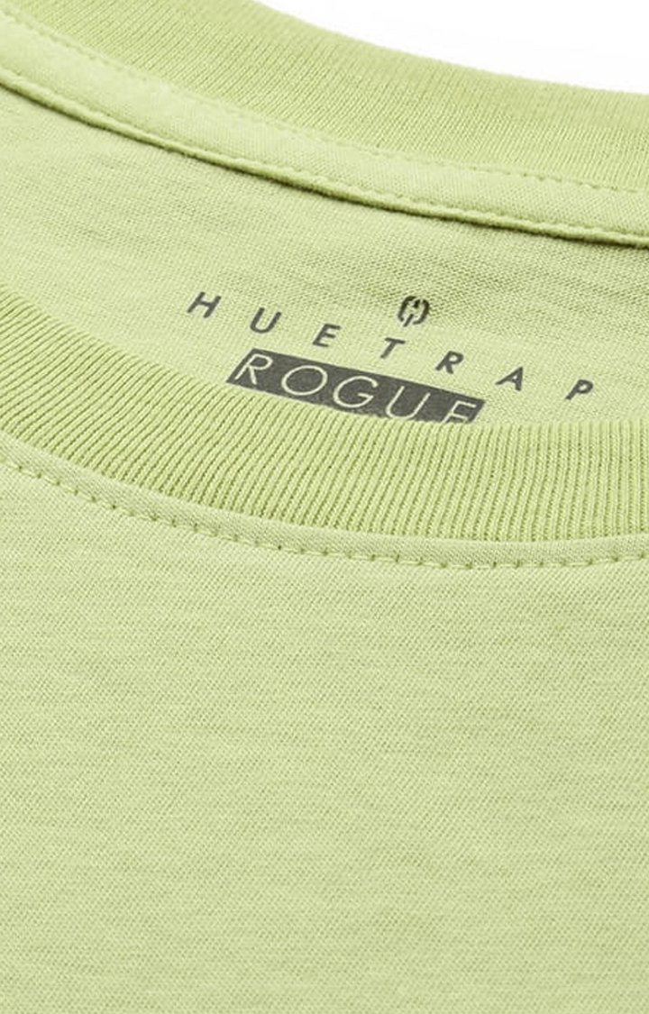 Women's Green Solid Oversized T-Shirt