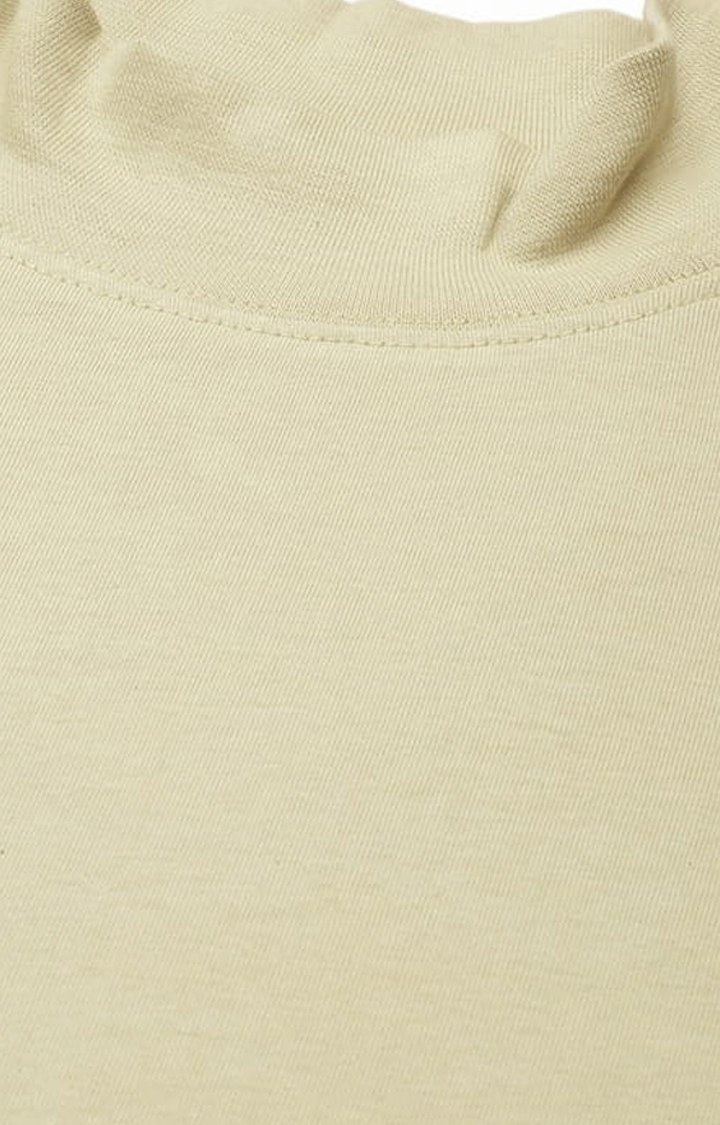 Women's Green Solid Regular T-Shirt