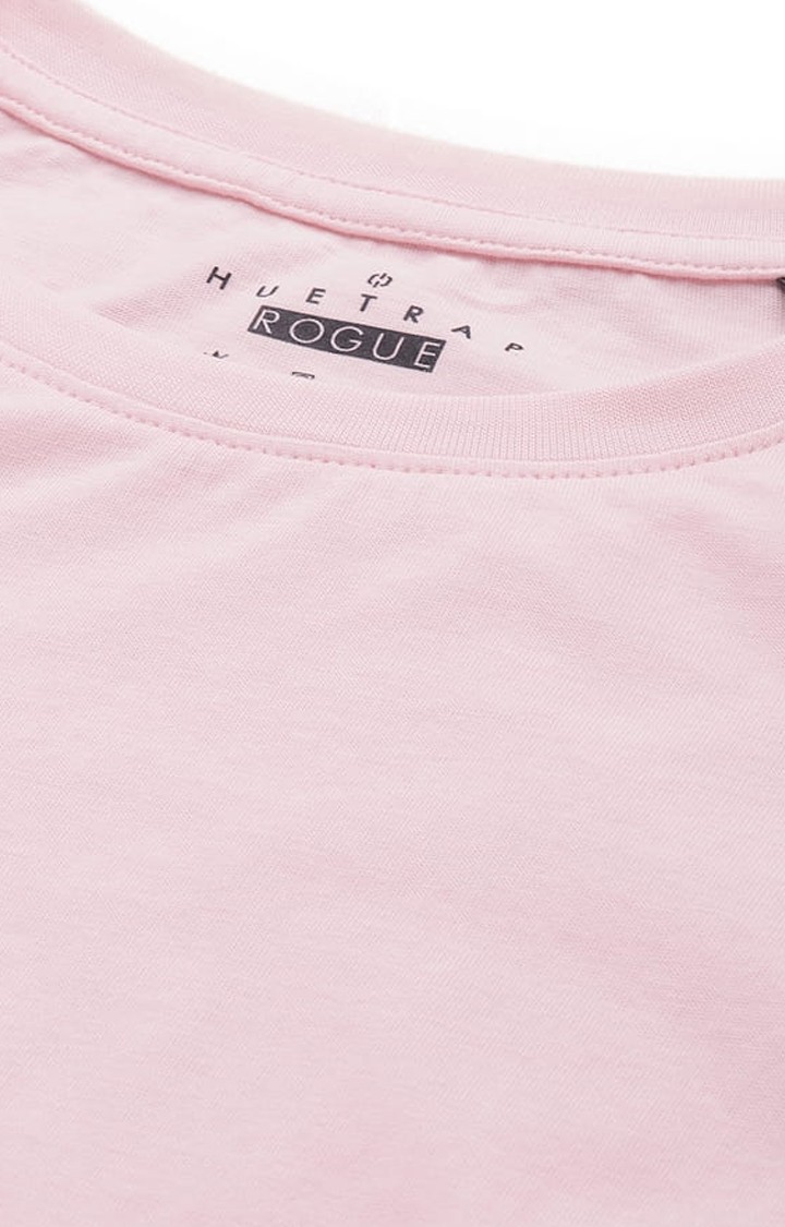 Women's Pink Solid Crop Top