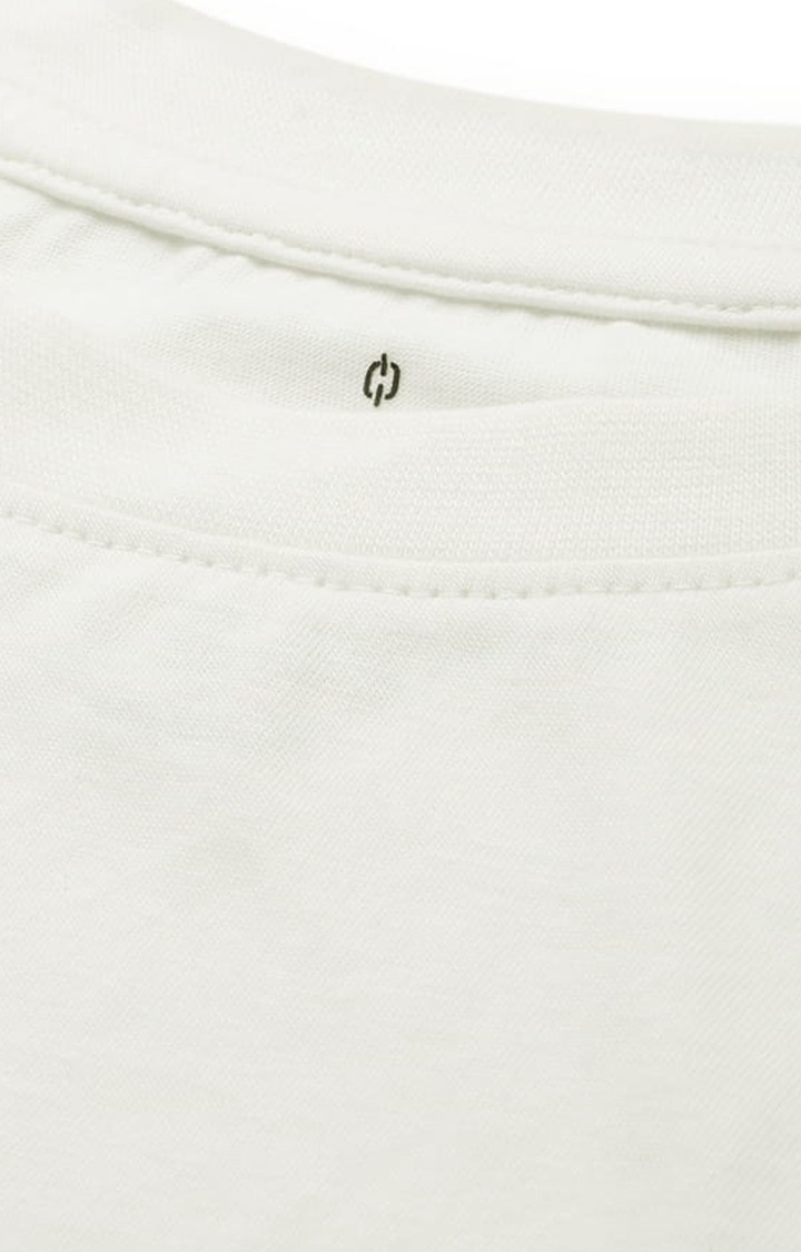 Women's White Solid Crop Top