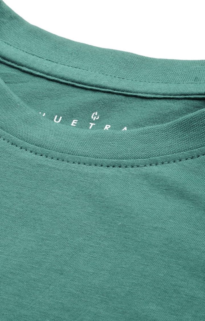 Women's Green Solid Crop Top