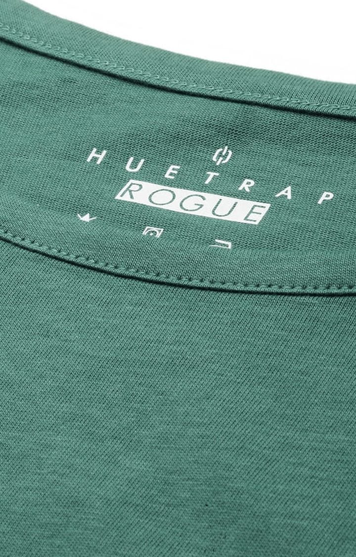 Women's Green Solid Crop Top