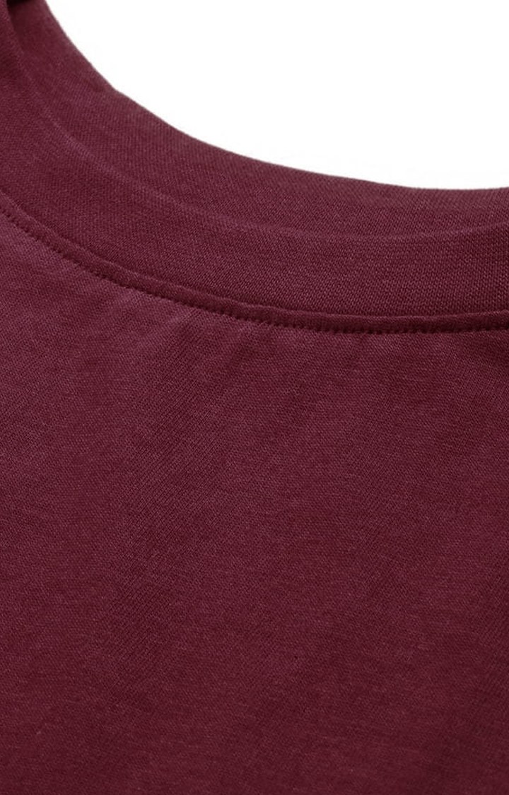Women's Red Solid Crop Top
