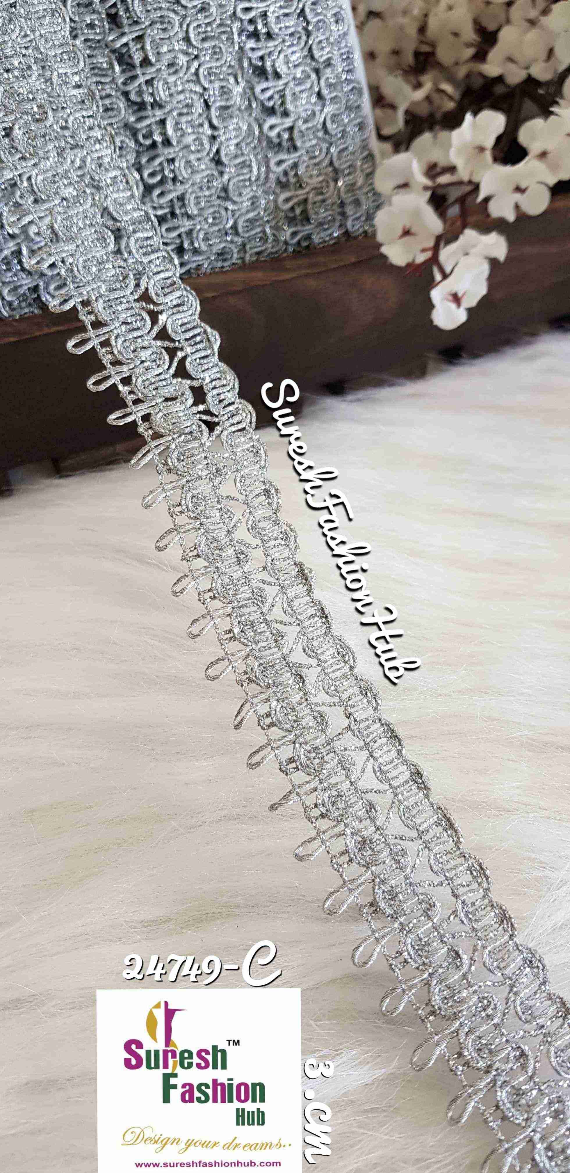 Ornate Decoration Silver Trim