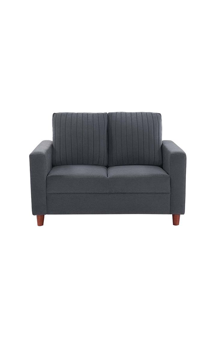 NEUDOT Roman Fabric Sofa for Living Room | 2 Seater Sofa for Drawing Room & Bedroom, Sofa for Office & Lounge - Graphite Grey