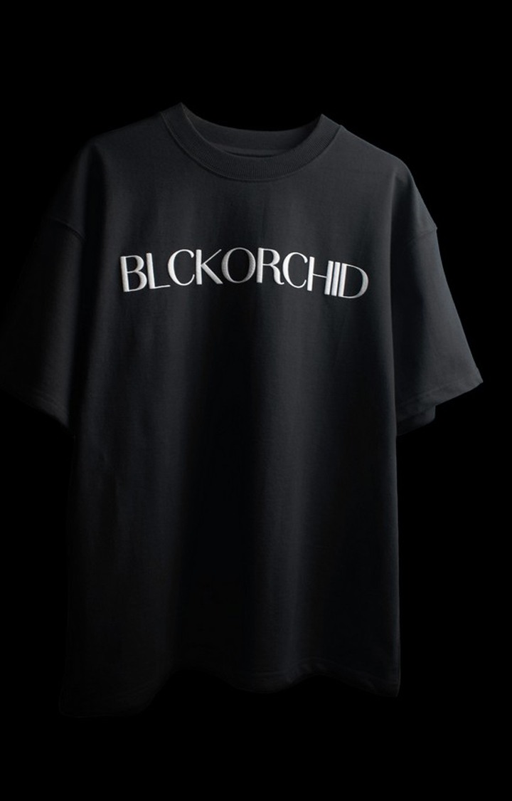 Unisex Jellyfish Black Cotton Printed Oversized T-Shirt
