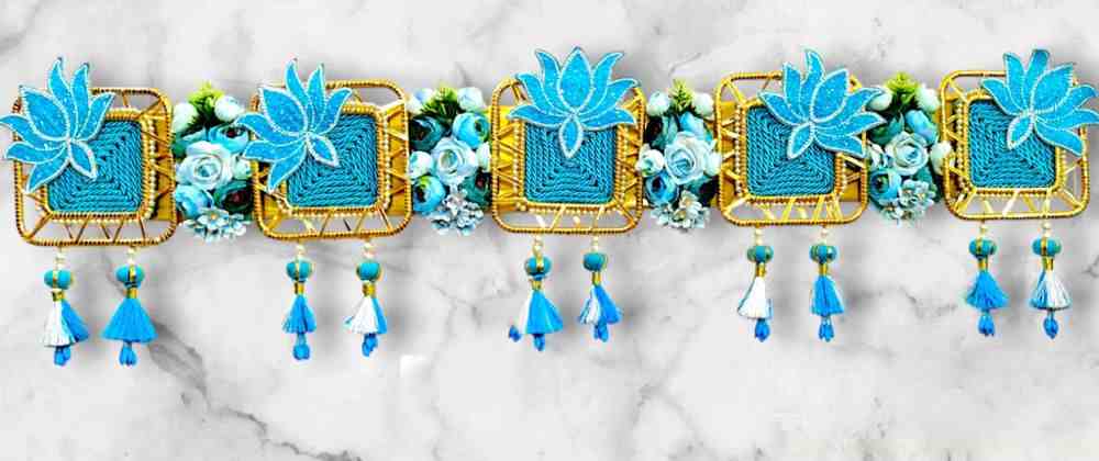 Blue Lotus Floral Bandarwal