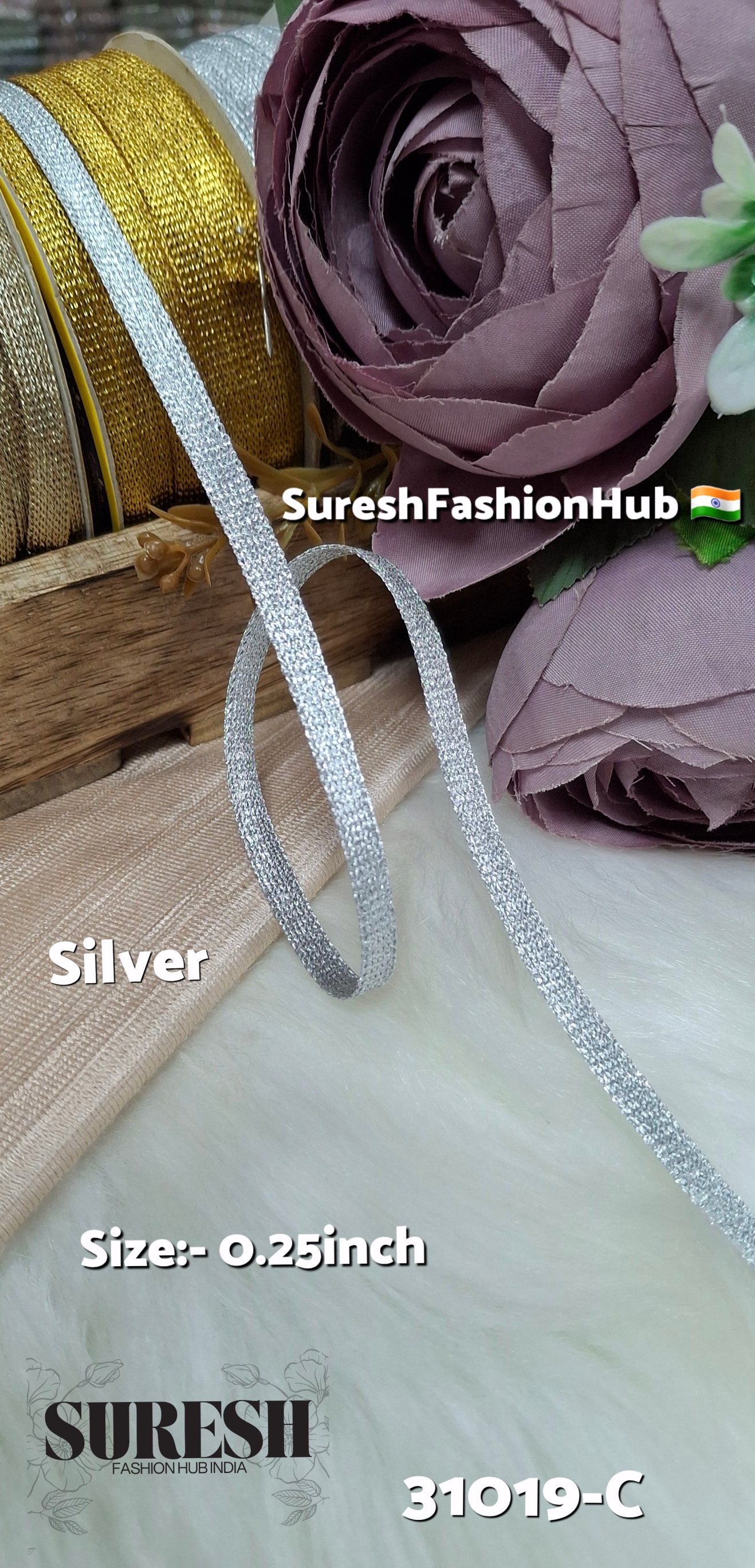 Silver Slim Dori Jhalar Lace