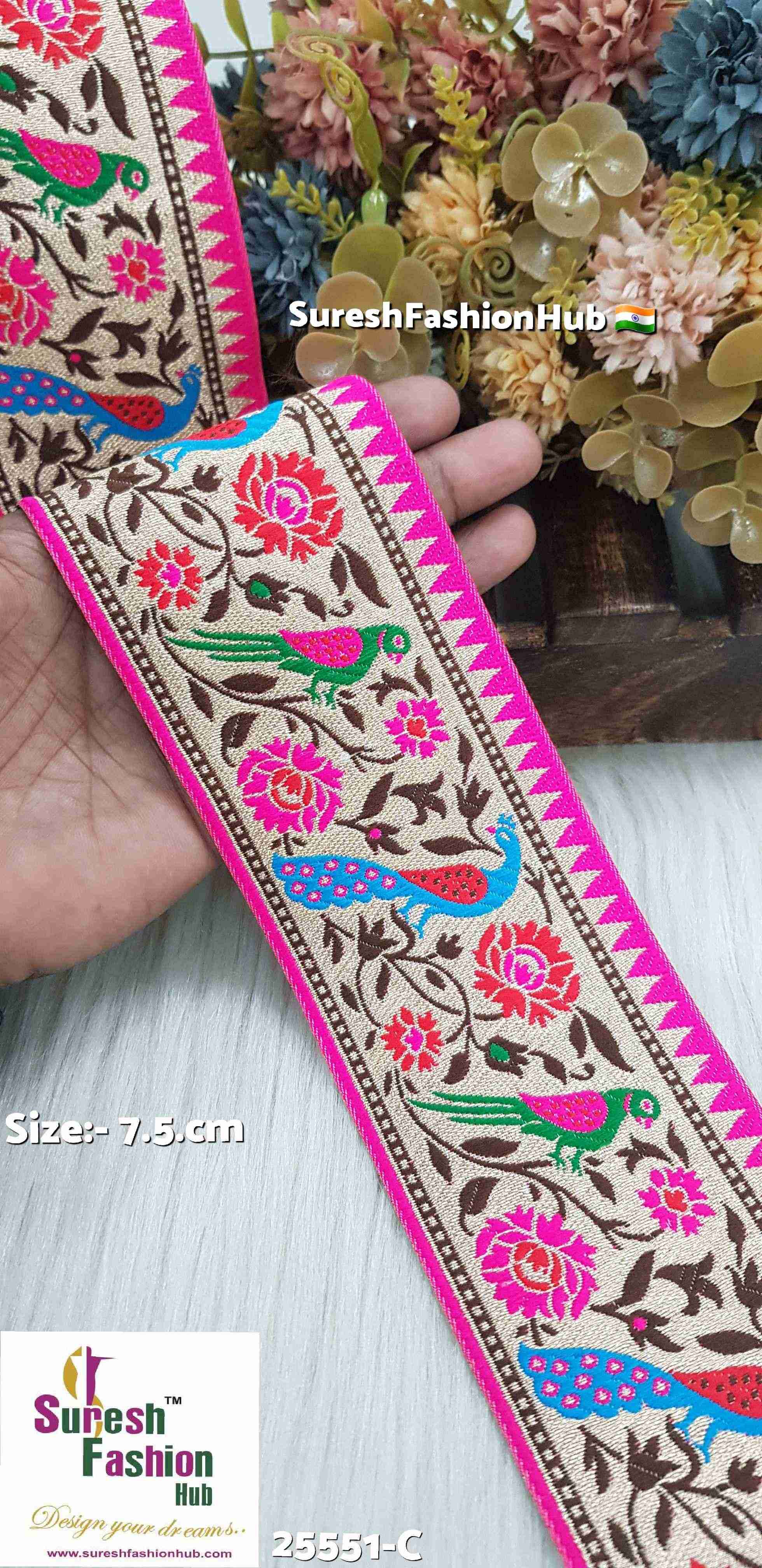 Peacock & Parrot Banarasi Rani Lace