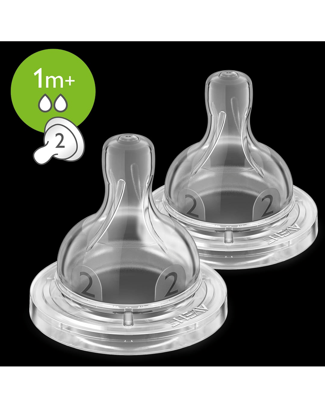 Mothercare | Avent Classic 2 Holes Silicone Teat Slow Flow - Set Of 2 0