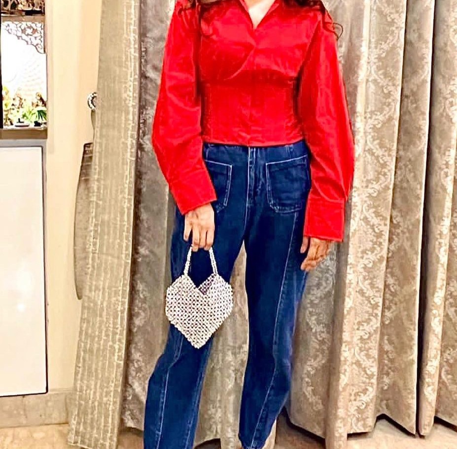 Silver Heart  Bag