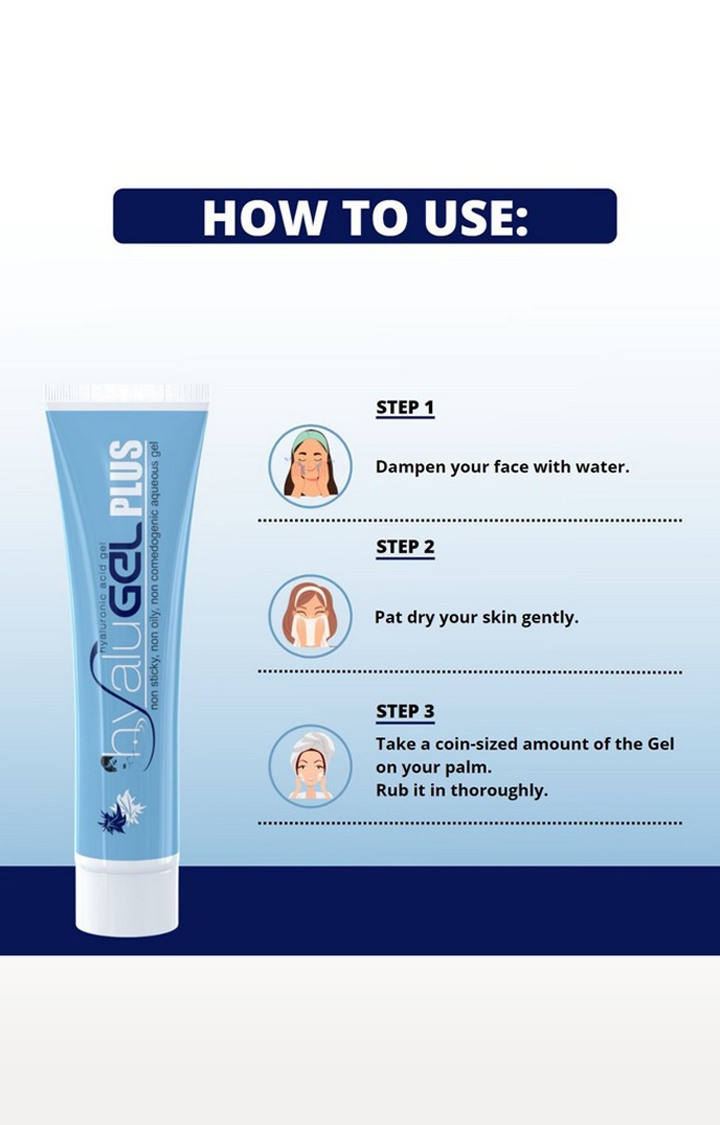 Hyalugel Plus Hyaluronic Acid Gel (Paraben Free) - Moisturizer and Conditioner for the oily and acne prone skin : Pack of 2