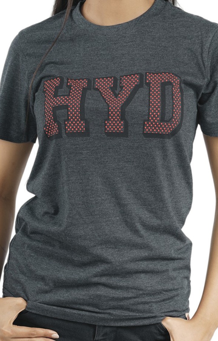 Unisex HYD Dotted Tri-Blend T-Shirt in Charcoal
