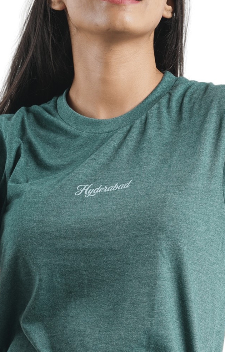 Unisex Hydrabadi AF Tri-Blend T-Shirt in Bottle Green