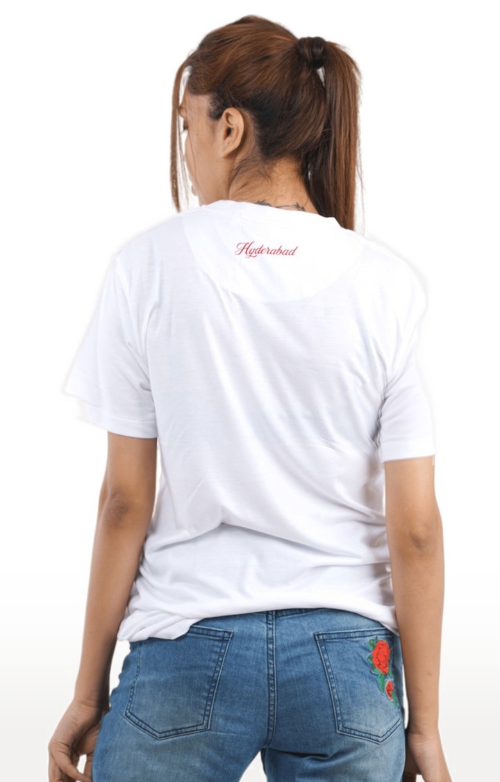 Unisex Hyderabad Logo Tri-Blend T-Shirt in White
