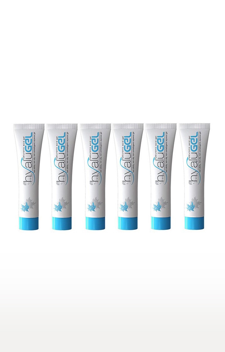 Hyalugel Hyaluronic Acid Gel (Paraben Free) - Moisturizer and Conditioner for the oily and acne prone skin : Pack of 6