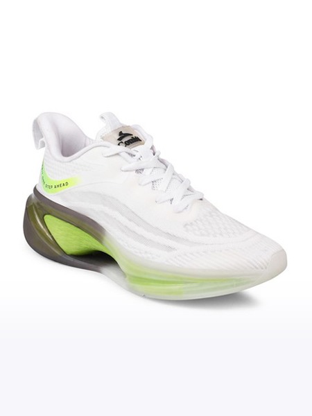 Men's White Jacquard Running Shoes