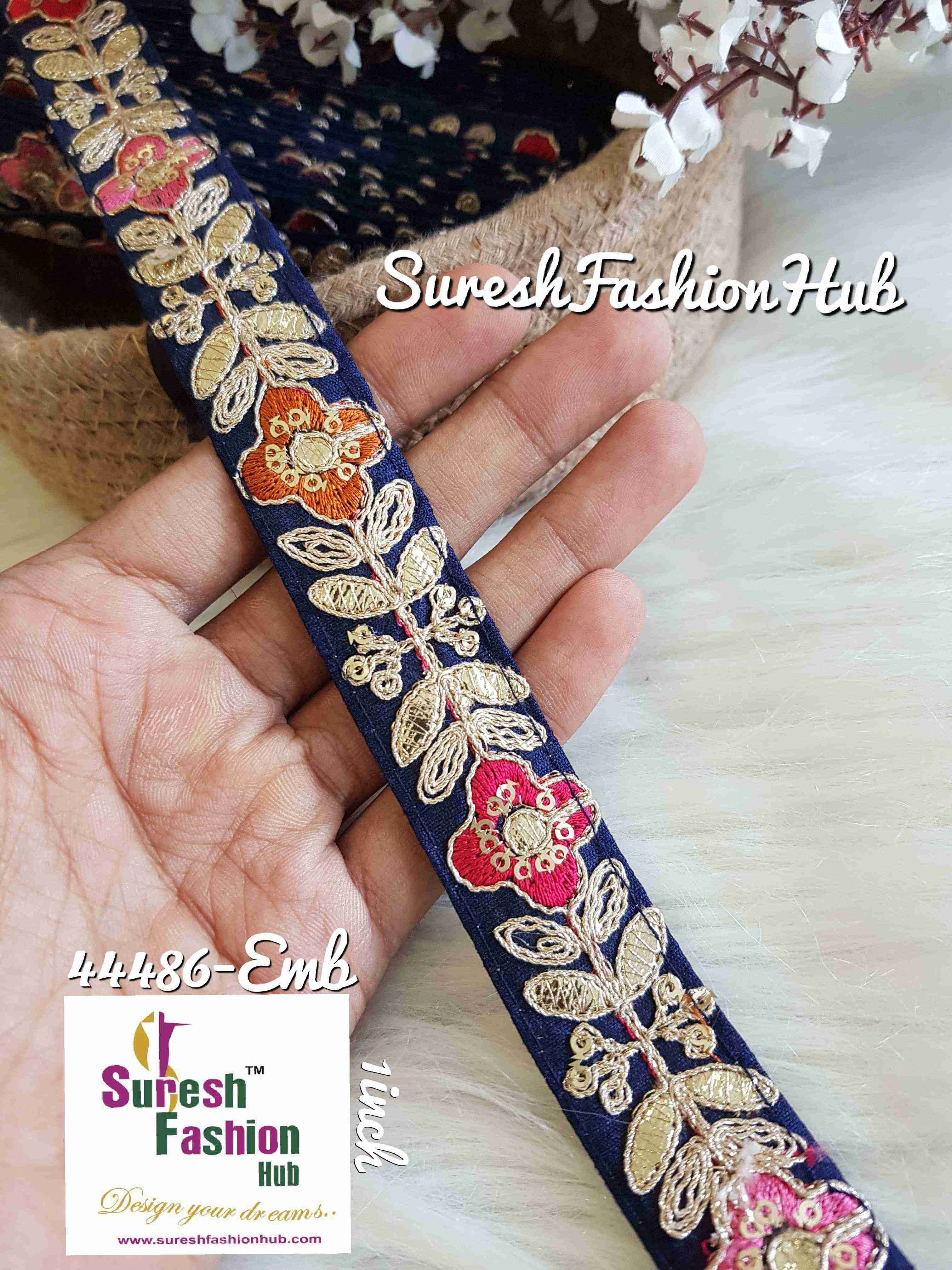 Indian Laces Embellishments Embroidery Saree Border Wholesale Silk Crafting Sewing Decorative Designer Ribbons #Blackborder  #Fancylaces #Decorativetrims #Embroideredborder #Sewingtrims #テープ #minne #lndianlaces #Sareeborder #アニー都城 #pasamanerías #pasamaneriasbordadas #Embellishments #可愛いマスク #Embroiderytrimmings #アクセサリー