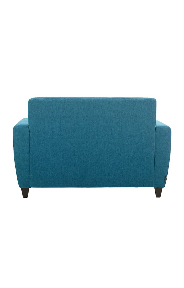 neudot Elegance Sofa for Living Room |2 Person Sofa|Premium Fabric with Cushioned Armrest | Solid Wood Frame|2 Seater in Scuba Blue Color