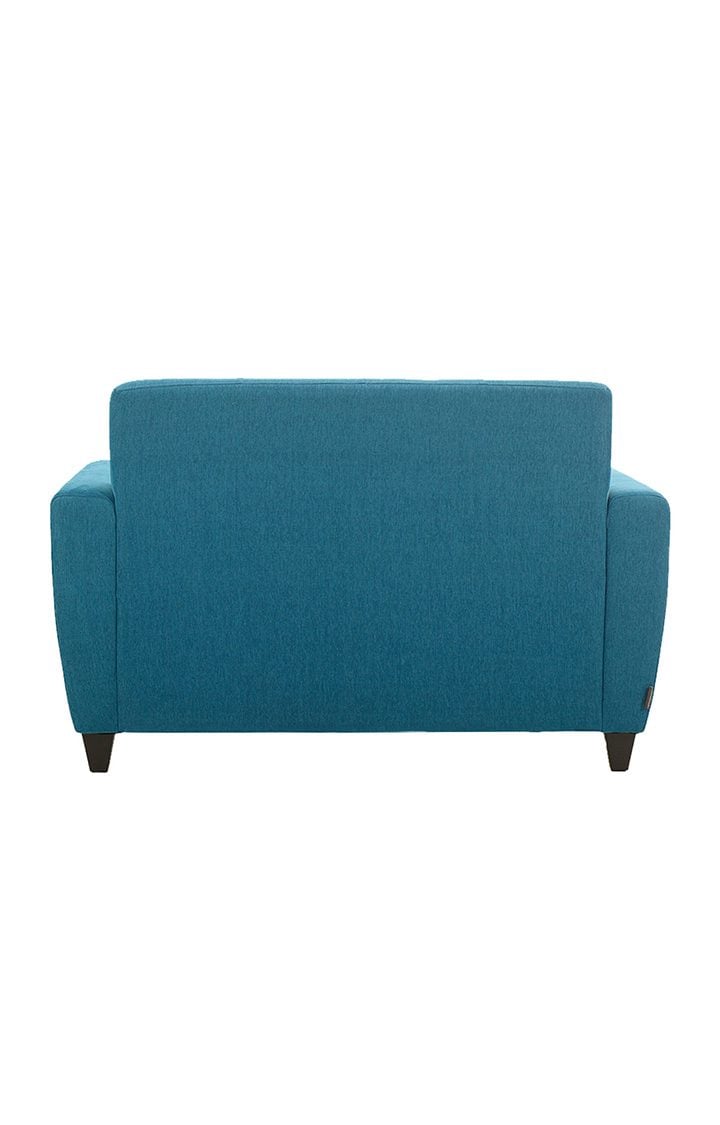 neudot Elegance Sofa for Living Room |2 Person Sofa|Premium Fabric with Cushioned Armrest | Solid Wood Frame|2 Seater in Scuba Blue Color