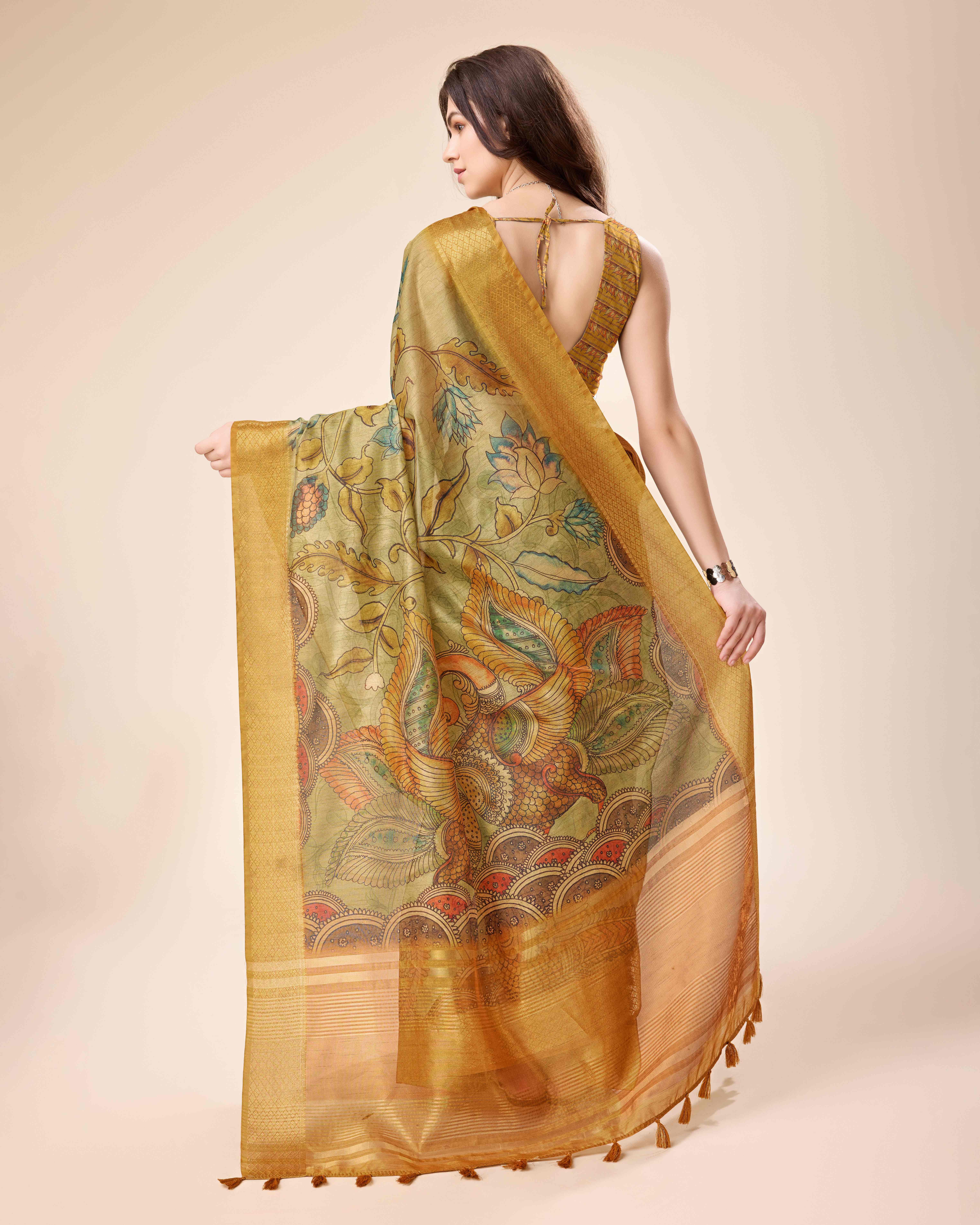 Tasarika Women Silk Mehendi Color Saree Harita_Mehendi