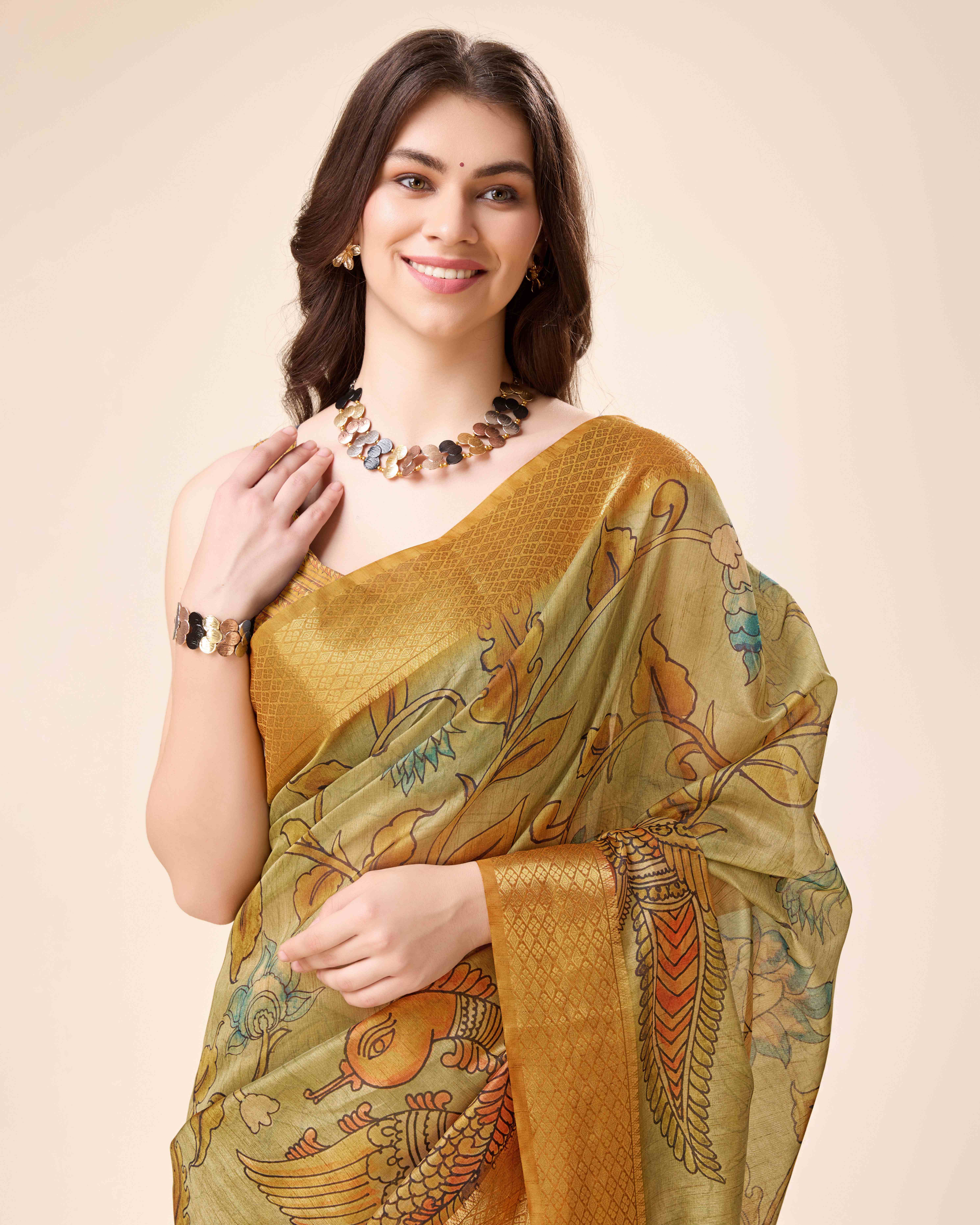 Tasarika Women Silk Mehendi Color Saree Harita_Mehendi