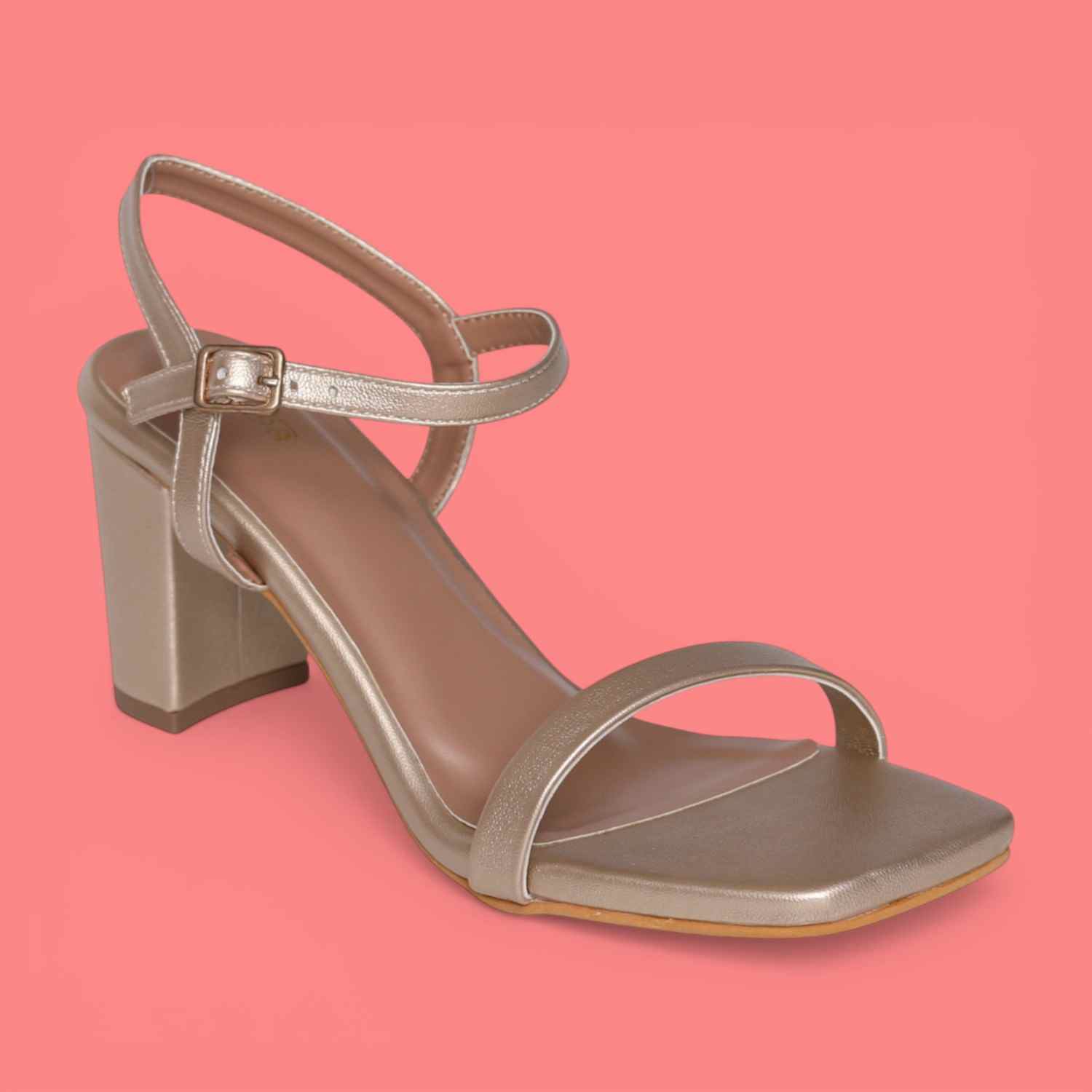 greta | Elegant Rose Gold Square-Toe Heels|0