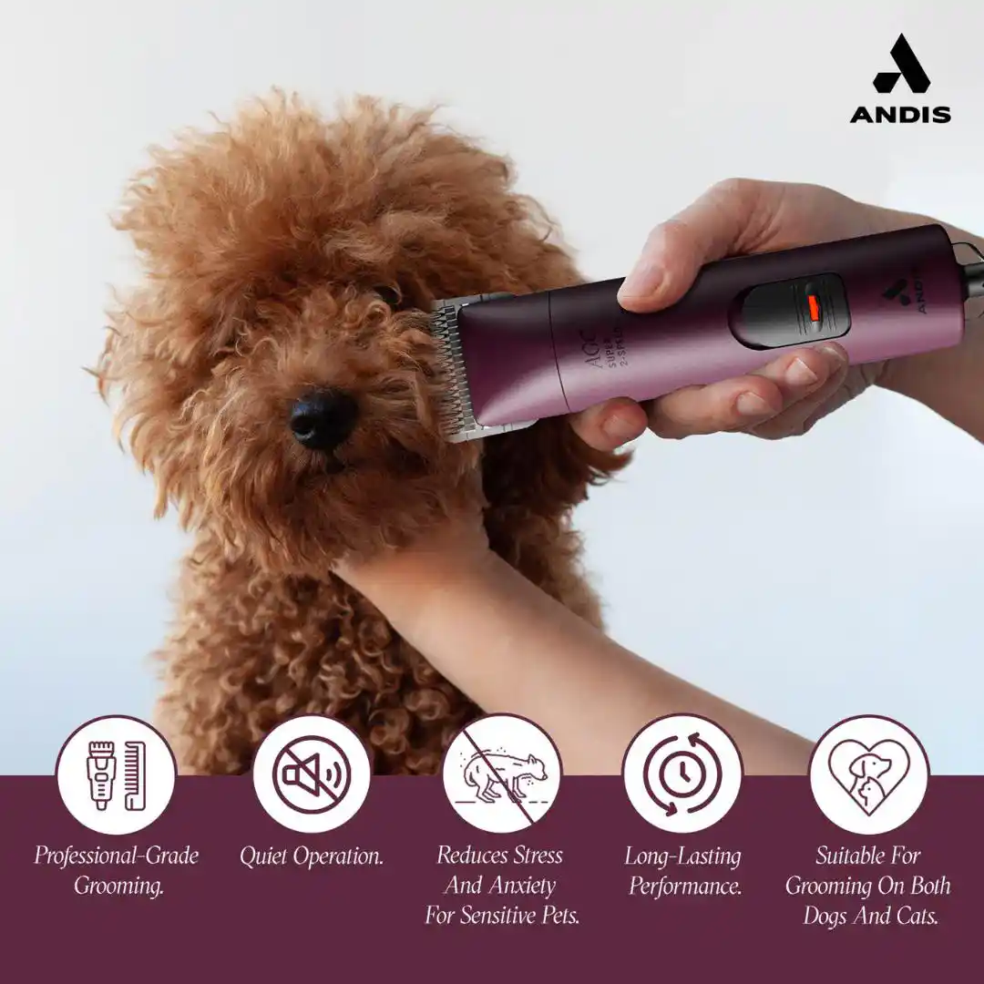 Andis AGC Super 2 Brushless Clipper (Burgundy)